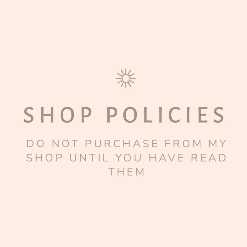 SHOP POLICIES